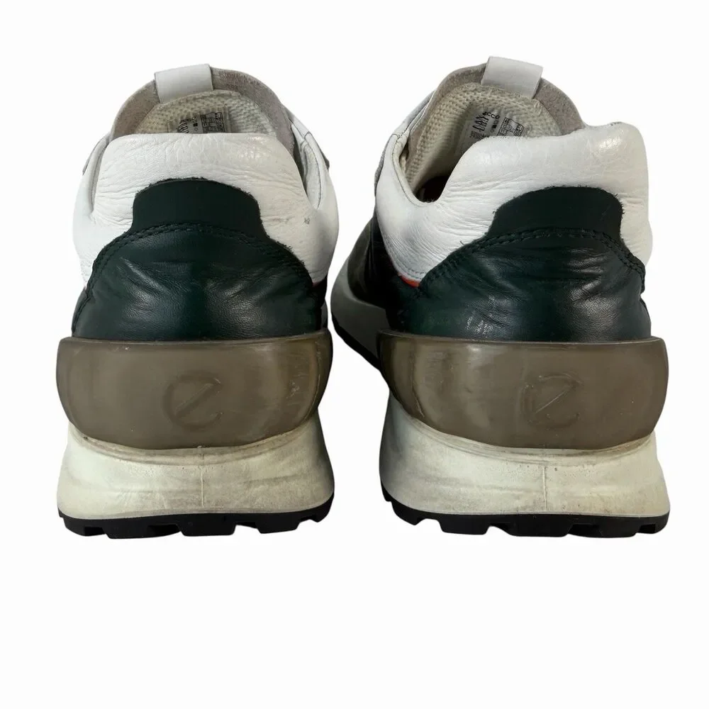 ECCO Men's ASTIR Retro Sneaker EU 46 US 12-12.5 Leather Green White